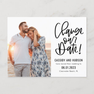 Cartão Postal COR EDITÁVEL Escrevendo Funky Altera a Data