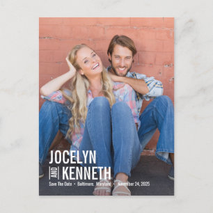 Cartão Postal COR EDITÁVEL Pura Simplicidade Salva a Data