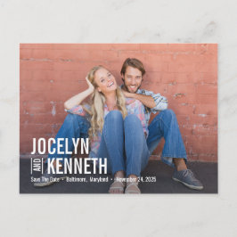 Cartão Postal COR EDITÁVEL Pura Simplicidade Salva a Data