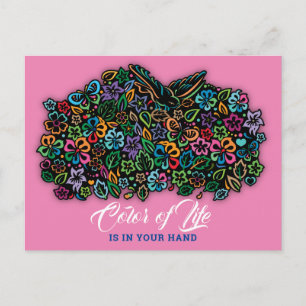 Cartão Postal Cor elegante do Design de vida útil