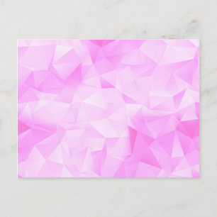 Cartão Postal Cor Padrão Colorido Rosa Claro Fofo na Moda