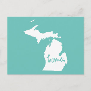Cartão Postal Cor Personalizada do Home Michigan