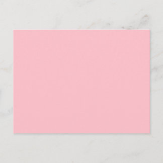 Cartão Postal Cor Rosa Claro Sólida Cor Feminina Pastel