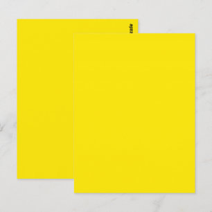 Cartão Postal Cor Sólida Amarelo Canário