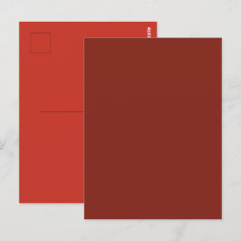 Cartão Postal Cor Sólida da Estação de outono Vermelho Profundo