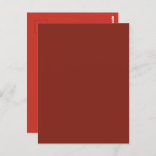 Cartão Postal Cor Sólida da Estação de outono Vermelho Profundo