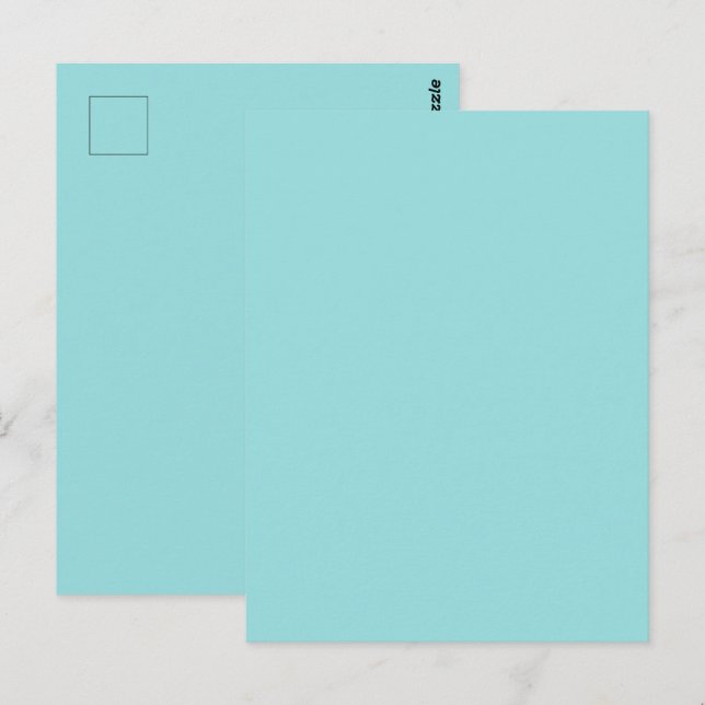 Cartão Postal Cor Sólida da Estação Primavera Verde do Shell Azu (Frente/Verso)