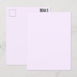 Cartão Postal Cor Sólida do Pastel Branco Pálido e Rosa púrpura