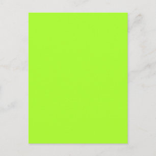 Cartão Postal Cor Sólida Verde Amarelo Neon Limeade Fundo