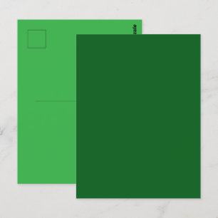 Cartão Postal Cor Sólida Verde Pinheiro Florestal