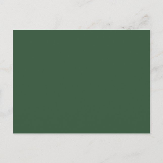 Cartão Postal Cor Verde Esmeralda Escuro Sólido (Frente)