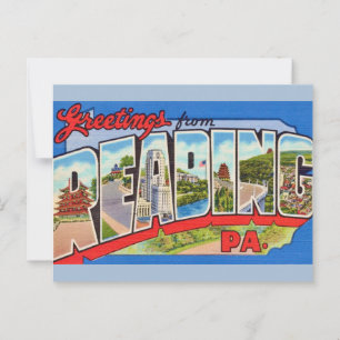 Cartão Postal Cor Vintage Colorido de Leitura PA