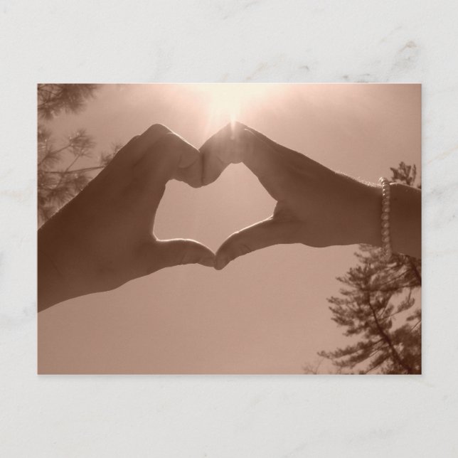 Cartão Postal coração (Frente)