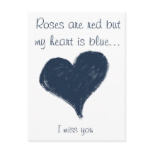 Coração azul - sinto sua falta