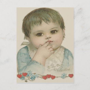 Cartão Postal Coração Bestial Do Bebê Esqueça-Me-Não