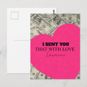 Cartão Postal Coração Bonito Envio Distante da Prisão