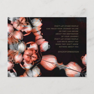 Cartão Postal "Coração branco a preto a partir do sol" e Jornada