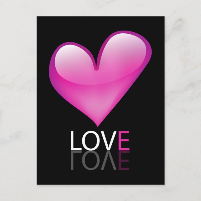 Cartão Postal Coração brilhante (Frente)