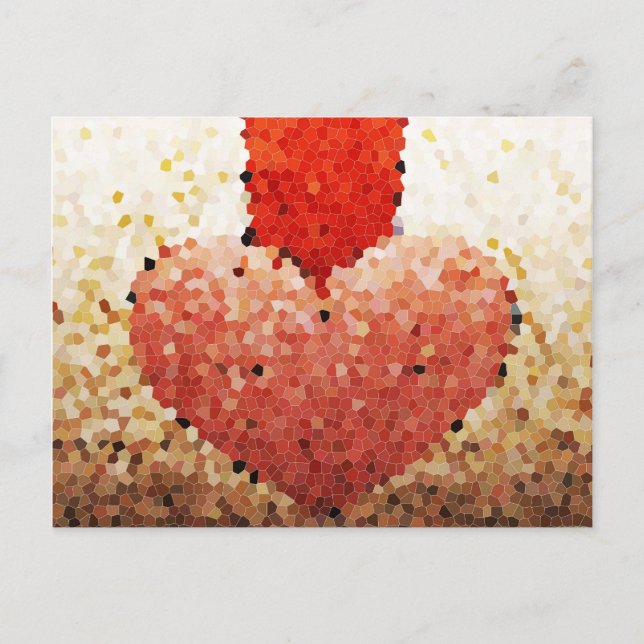 Cartão Postal "Coração Chippado" - Cartão-postal (Frente)