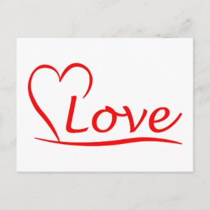 Cartão Postal Coração com amor
