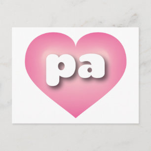 Cartão Postal Coração cor-de-rosa da Pensilvânia - Eu amo pa