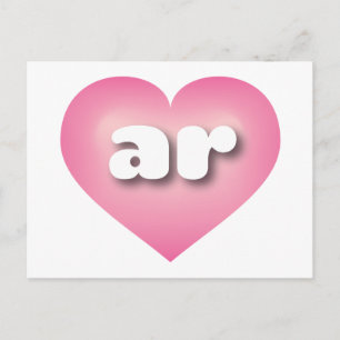 Cartão Postal Coração cor-de-rosa do Arkansas - Eu amo ar