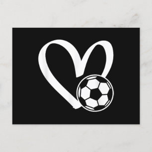 Cartão Postal Coração da Bola do Futebol