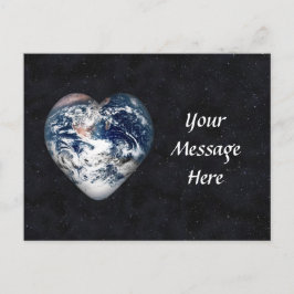 Cartão Postal Coração da Terra no Universo