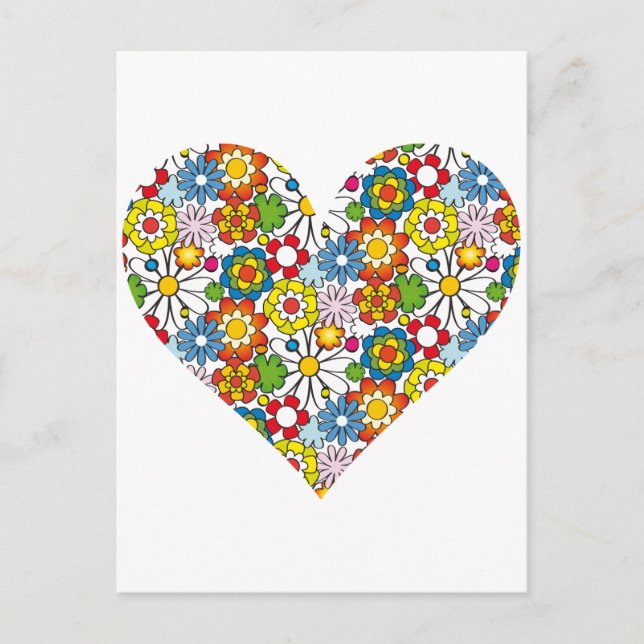 Cartão Postal Coração das Flores (Frente)