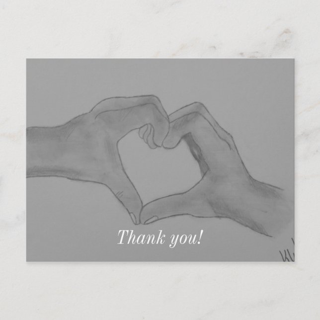 Cartão Postal Coração das Mãos (Frente)