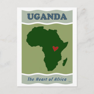 Cartão Postal Coração de África de Uganda