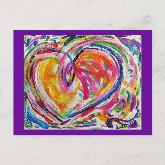 Cartão postal Coração de Alegria (Frente)