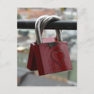 Cartão Postal Coração de Amor Vermelho