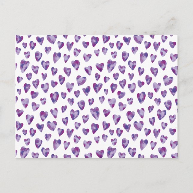 Cartão Postal Coração de Aquarela (Frente)