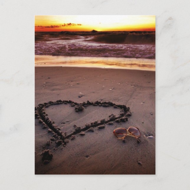 Cartão Postal Coração de Areia (Frente)