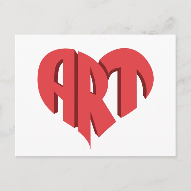 Cartão Postal Coração de Arte (Frente)