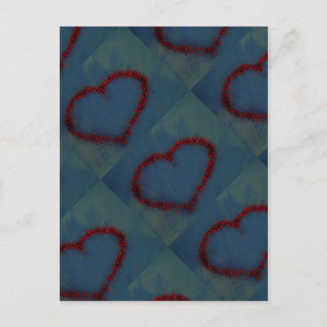 Cartão Postal Coração de bagas sagradas (Frente)