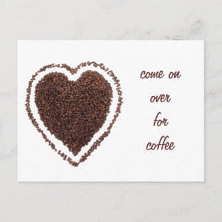 Cartão Postal coração de café