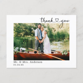 Cartão Postal Coração de Caligrafia Fotografia de Casamento Agra