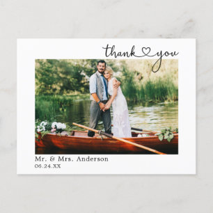 Cartão Postal Coração de Caligrafia Fotografia de Casamento Agra