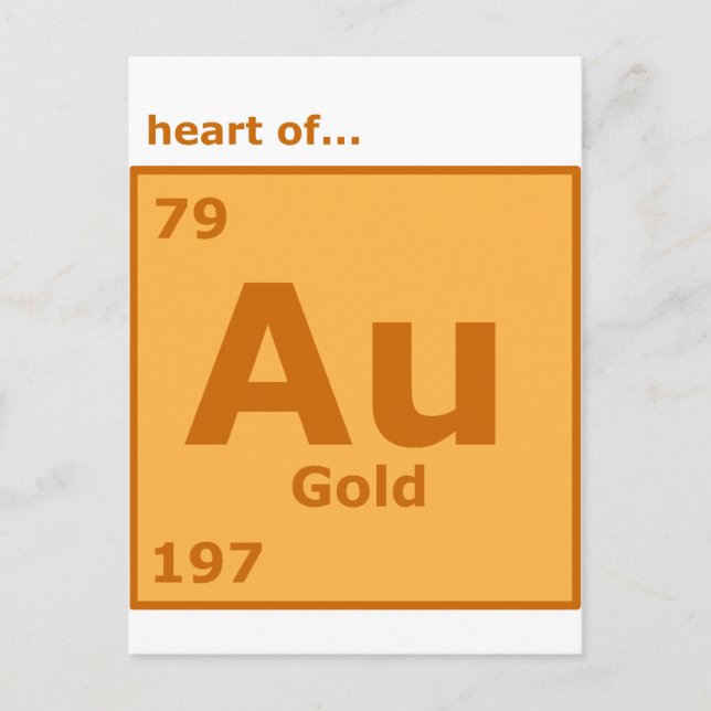 Cartão Postal Coração de Dourado (Frente)