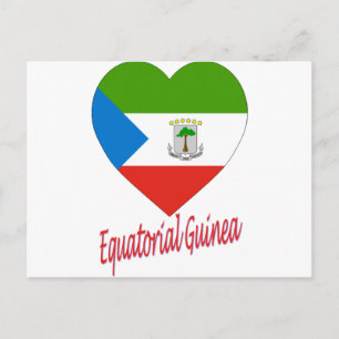 Cartão Postal Coração de Sinalizador da Guiné Equatorial