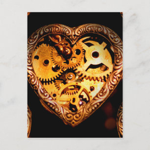 Cartão Postal coração de steampunk