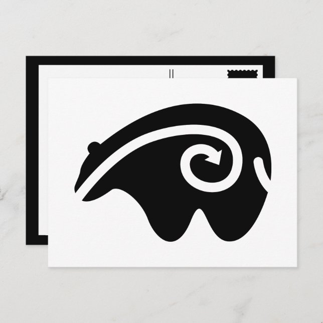 Cartão Postal coração de urso (Frente/Verso)