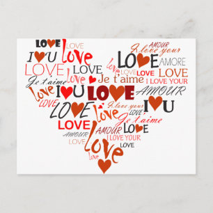Cartão Postal Coração do amor