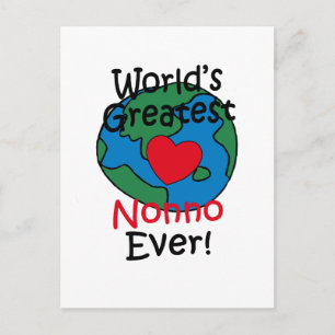 Cartão Postal Coração do Melhor Nonno do Mundo