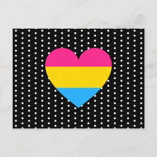 Cartão Postal Coração do Orgulho Pansexual