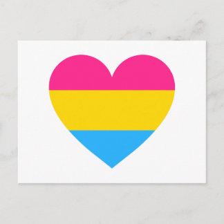 Cartão Postal Coração do Orgulho Pansexual
