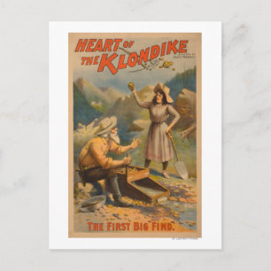 Cartão Postal Coração do Teatro de Mineração de Ouro de Klondike