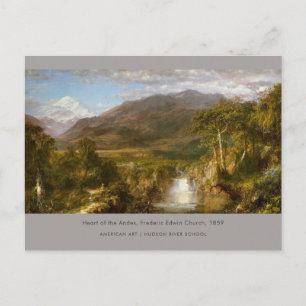 Cartão Postal Coração dos Andes Frederic Edwin Church Pintura